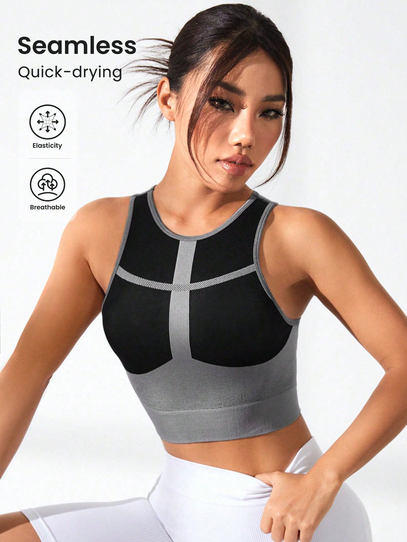 Women Color Block Cross Line R - Tank Top Ribbed review and price