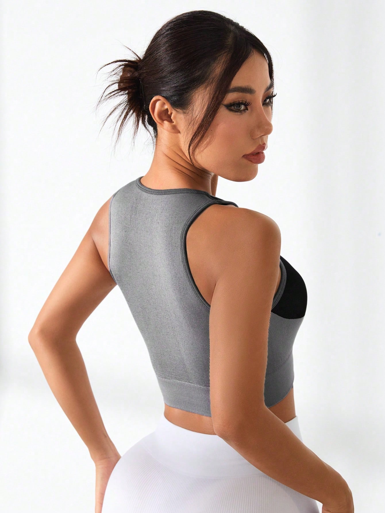 Women Color Block Cross Line R - Tank Top Ribbed review and price