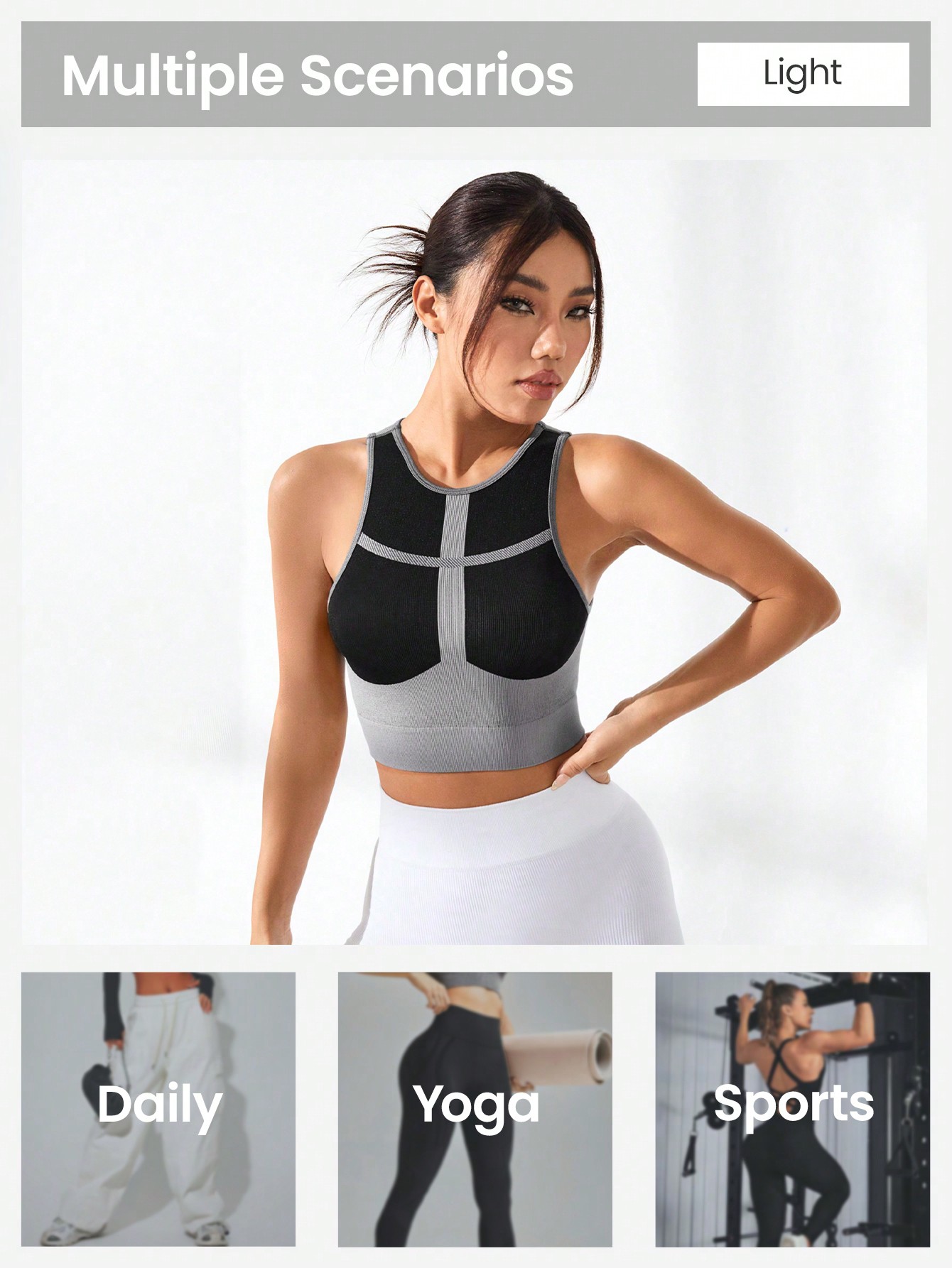 Women Color Block Cross Line R - Tank Top Ribbed review and price