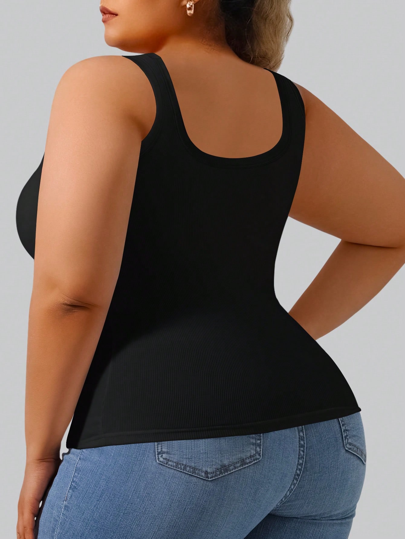Plus Size Women's High Stretch - Tank Top Ribbed review and price